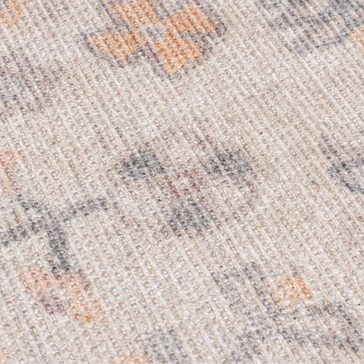 Waschbarer Teppich Medallion Muster - Orientalisch - Wohnzimmer_Beige_Läufer_