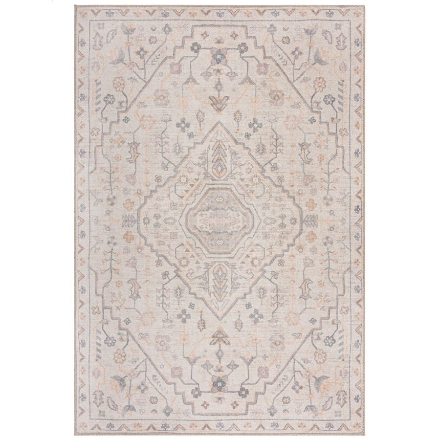 Waschbarer Teppich Medallion Muster - Orientalisch - Wohnzimmer schmutzabweisend_Rechteckig_