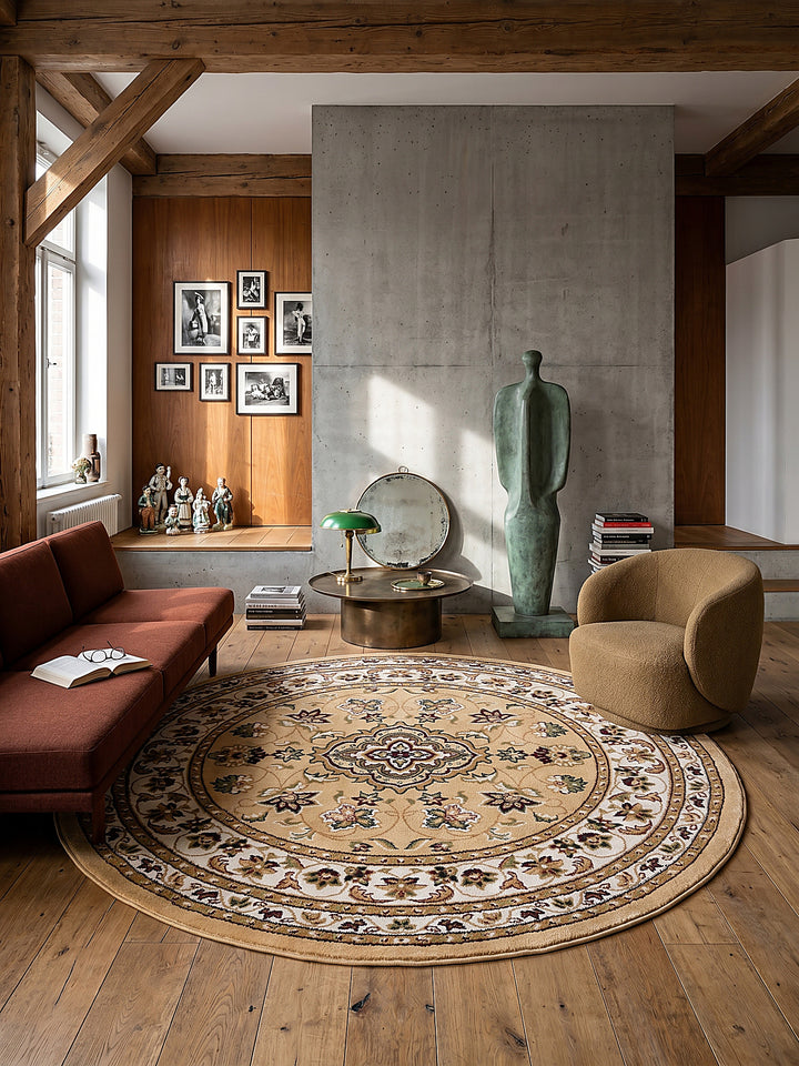Teppich Braun rund Editorial Styling_
