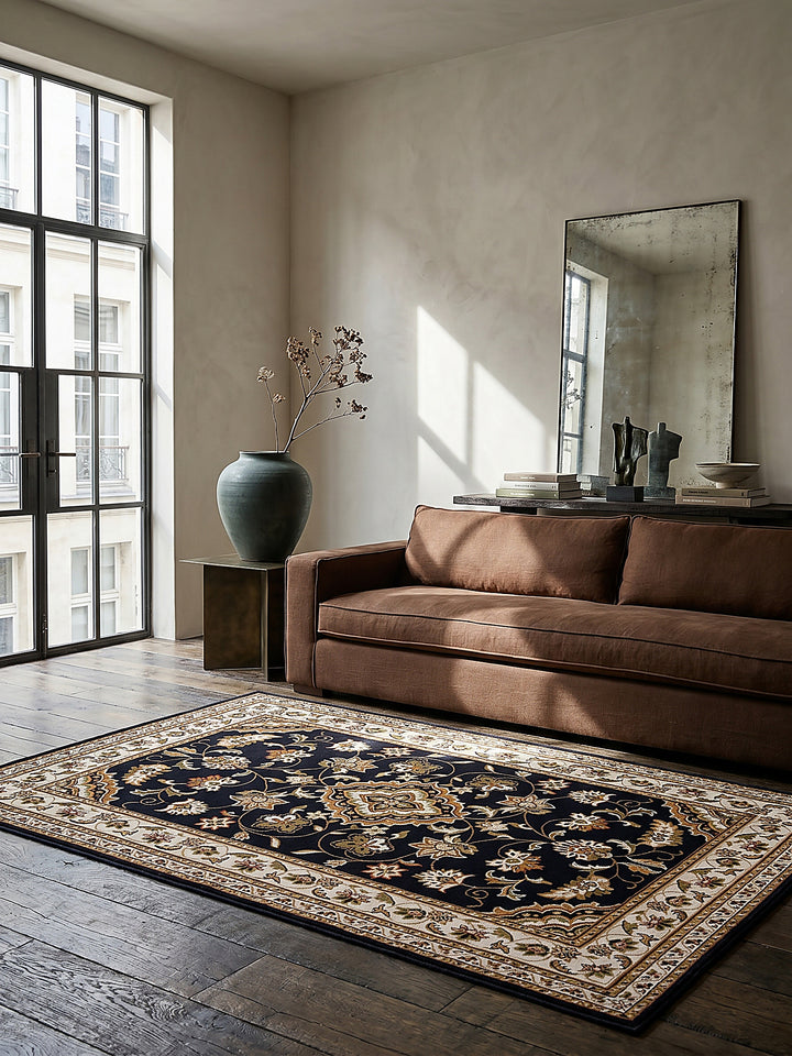 Teppich Dunkelblau rechteckig Editorial Styling_
