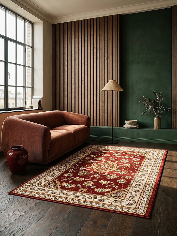 Teppich Rot rechteckig Editorial Styling_