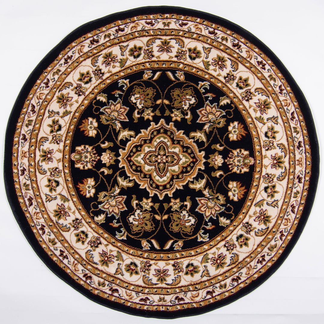 Orientteppich klassisch floral - strapazierfähig – GLAZERT_Rund_
