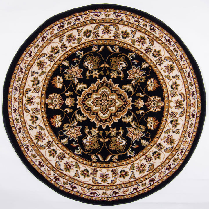 Orientteppich klassisch floral - strapazierfähig – GLAZERT_Rund_