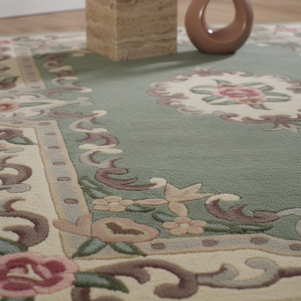 Wollteppich Aubusson-Muster handgeknüpft BEAULY_Rechteckig_
