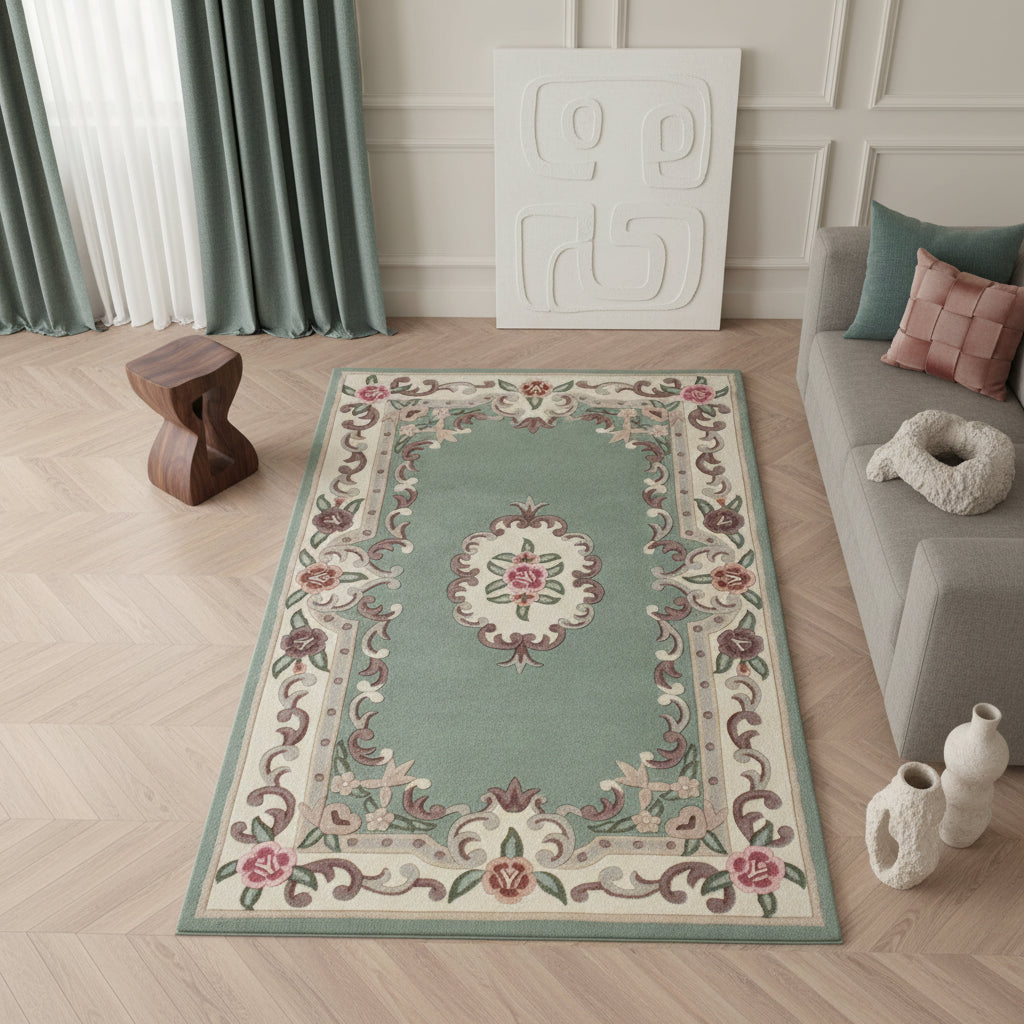 Wollteppich Aubusson-Muster handgeknüpft BEAULY_Rechteckig_