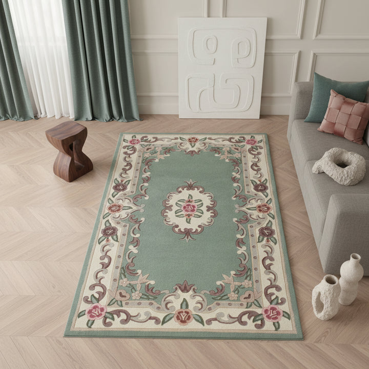 Wollteppich Aubusson-Muster handgeknüpft BEAULY_Rechteckig_