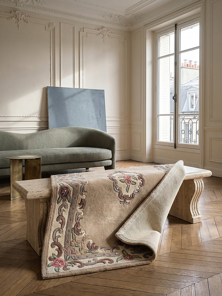 Teppich Braun-Beige rechteckig Editorial Styling_