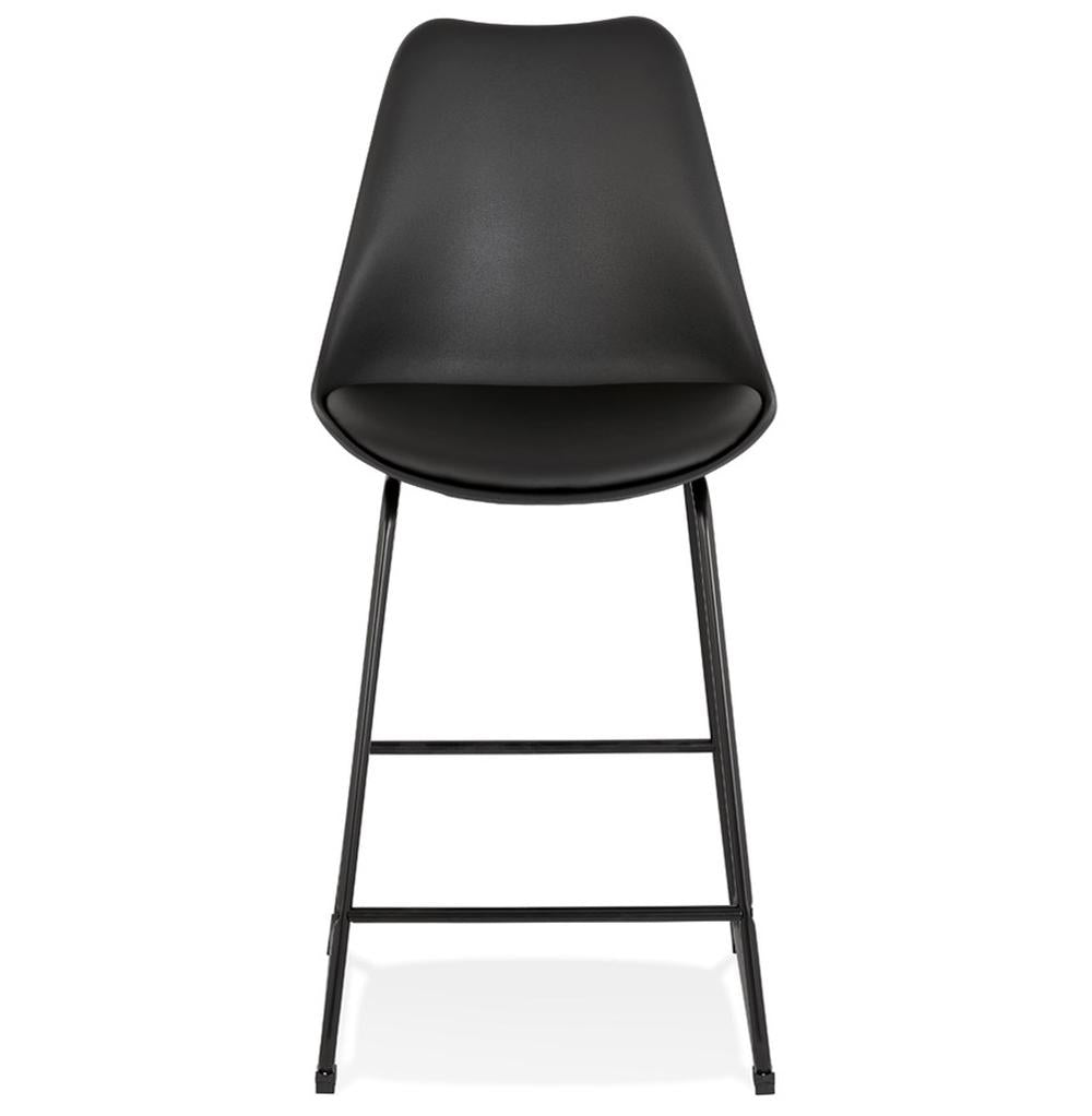 Tresenhocker in Schwarz - 40x40cm Rückenlehne - ergonomische Form - ideal für lange Sitzungen - RINAXA Serie._