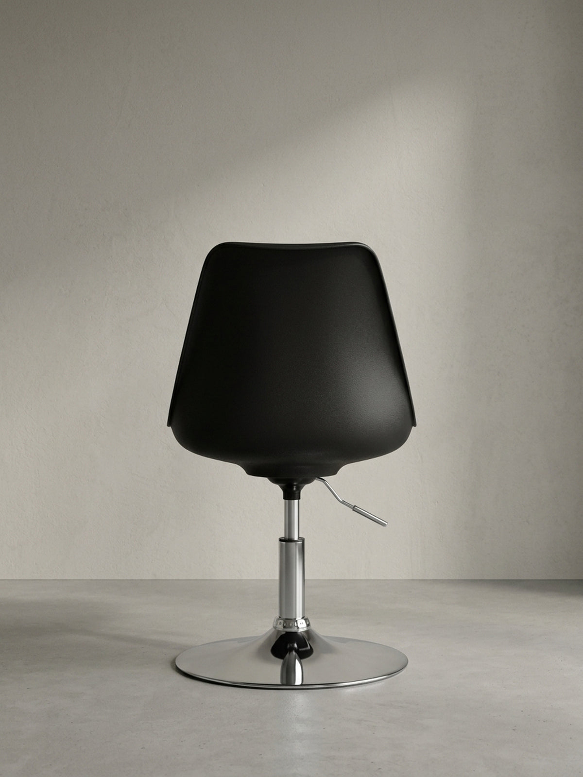 Bürostuhl aus Kunstleder schwarz 46x46x88 cm mit Höhenverstellung Design Möbel Einrichtung modern stilvoll robust hochwertig Premium Home Office Wohnen Interior Zuhause Wohnzimmer elegant_