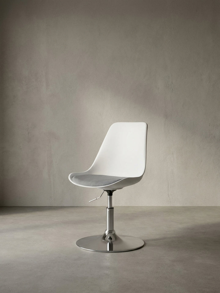 Bürostuhl Stoff weiß Maße 46x46x88 cm Höhe Breite Tiefe Maßzeichnung Produktmaße mit Höhenverstellung Möbel Design Home Office Wohnen Einrichtung Interior Zuhause Wohnzimmer modern_