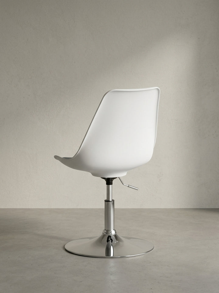 Bürostuhl aus Stoff weiß 46x46x88 cm mit Höhenverstellung Design Möbel Einrichtung modern stilvoll robust hochwertig Premium Home Office Wohnen Interior Zuhause Wohnzimmer elegant langlebig_