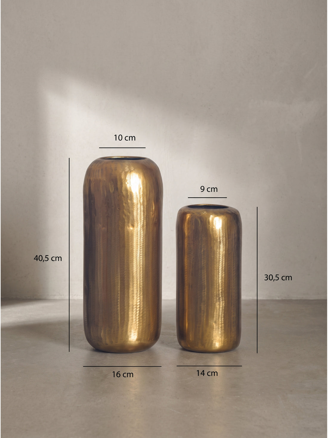 Maßzeichnung AMALFI – Gold