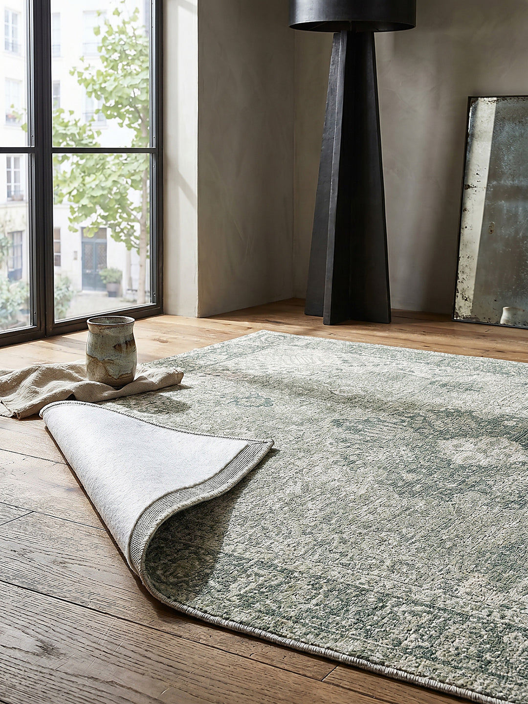 Teppich Grün rechteckig Editorial Styling_