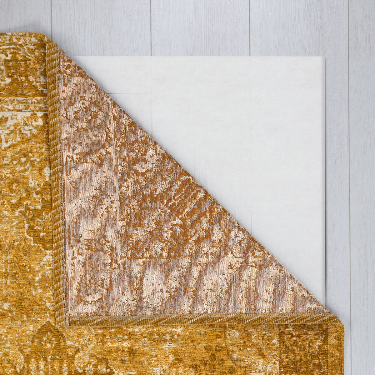 Teppich Vintage-Traditionell-Stil COQUET TARA - Senfgelb 120x170 cm Rechteckig