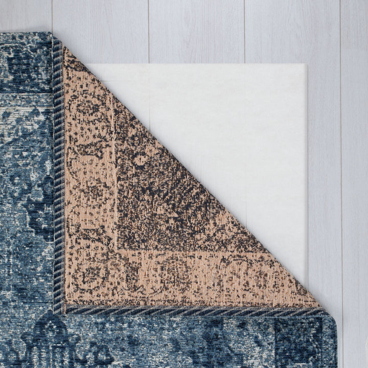 Vielseitiger Vintage Teppich für jeden Raum_Blau_Läufer_
