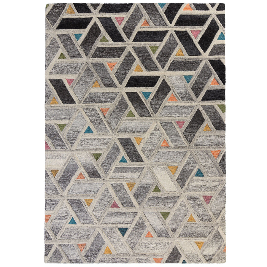Wollteppich Hoch-Tief-Design - Geo-Muster ESK SAM_Rechteckig_