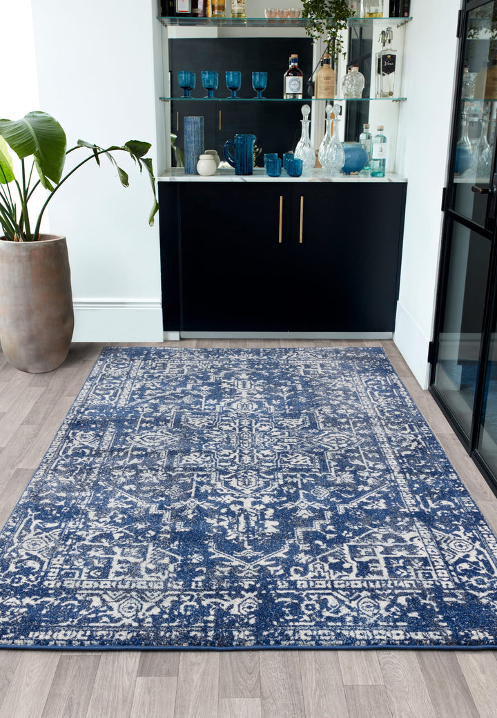 Flachflorteppich - 120x170cm - Persisches Muster - Robust und langlebig - Geeignet für Allergiker - Kadima Design_