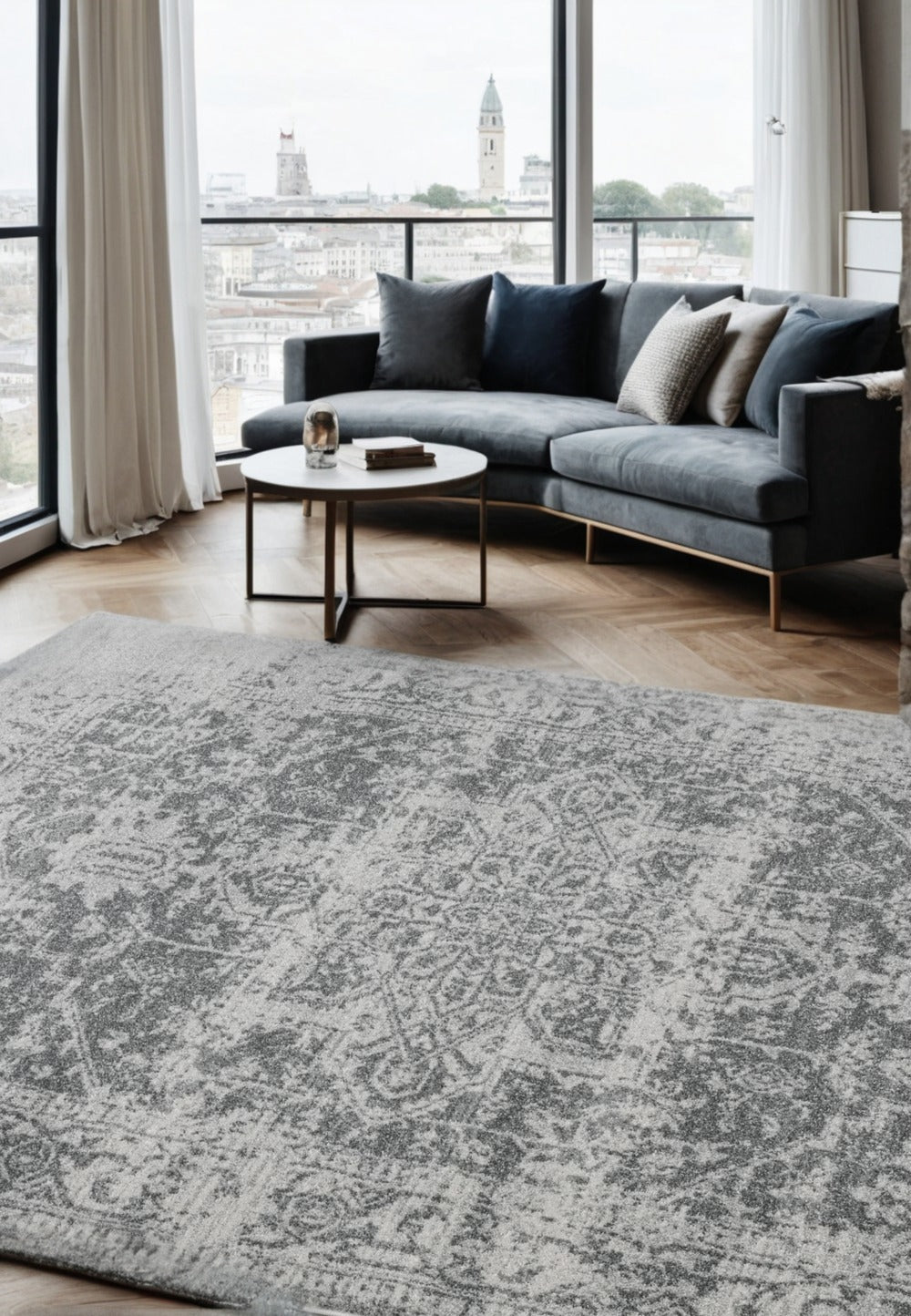 Designerteppich - Antik-Optik - 120x170cm - Polypropylen-Flor - Ideal für Schlafzimmer oder Arbeitszimmer - Kadima Design_