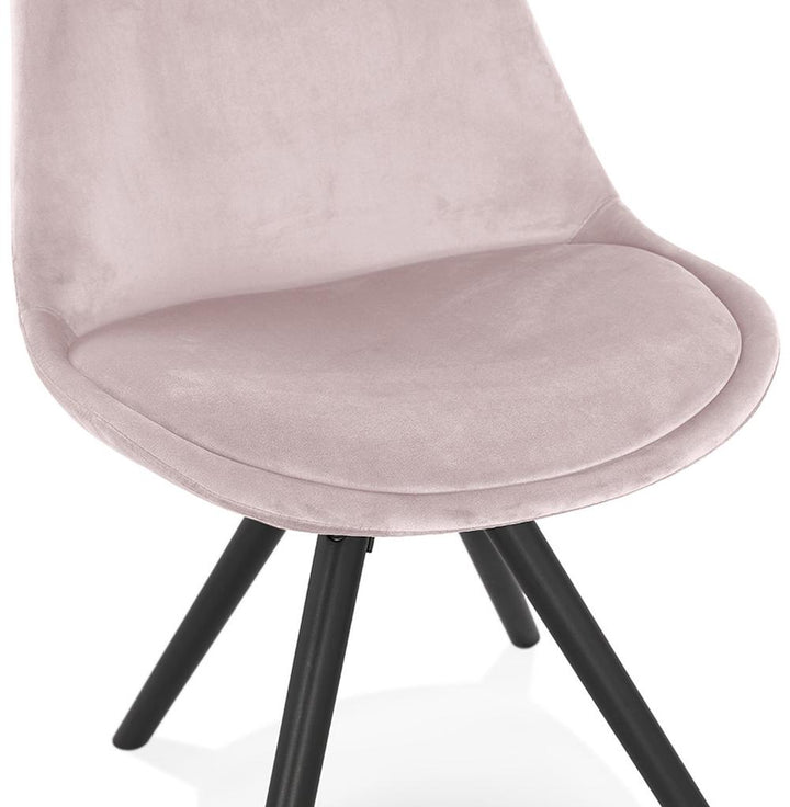 Esszimmerstuhl Rosa - ergonomische Form mit schwarzem Gestell von Kadima Design_