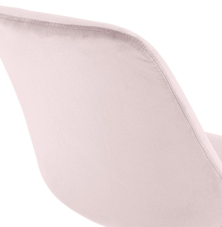 Samtgepolsterter Stuhl in Rosa - 40 cm Sitztiefe für optimalen Komfort von Kadima Design_