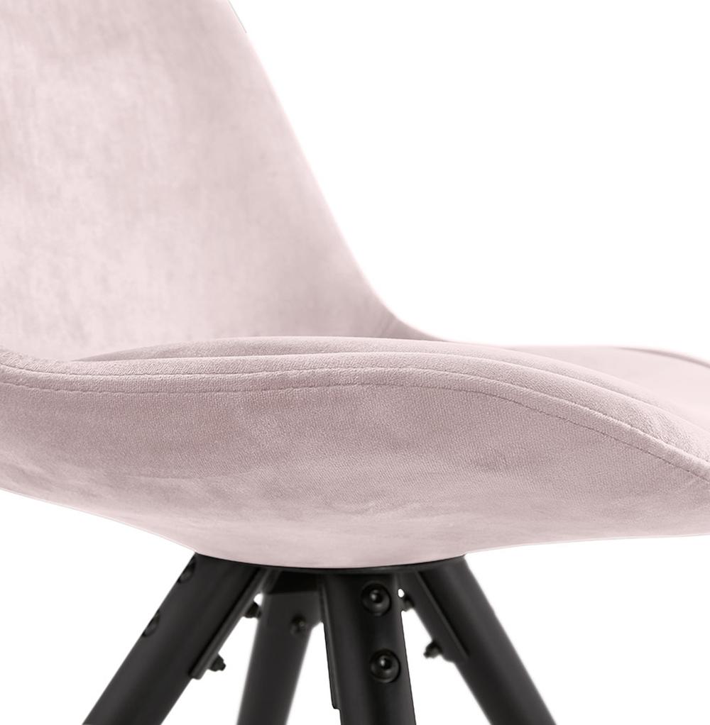 Küchensessel in Rosa - Retro Look mit schwarzem Gestell von Kadima Design_