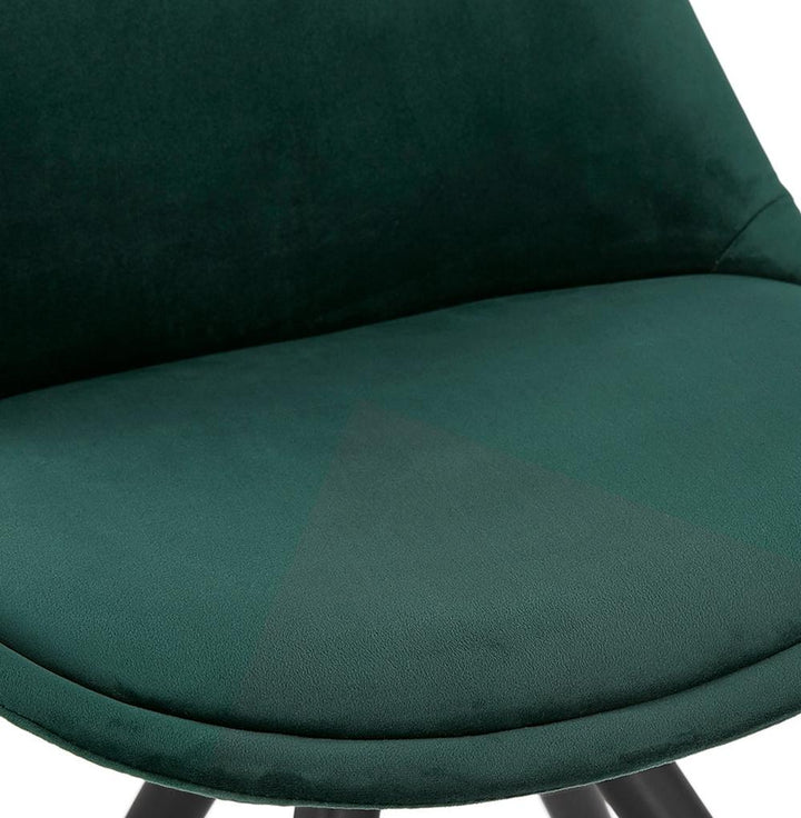 Esszimmerstuhl in Tannengrün - gepolsterte Rückenlehne für entspanntes Sitzen von Kadima Design_