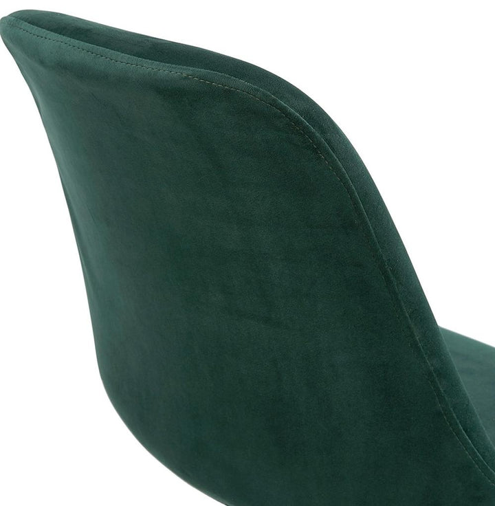 Samtgepolsterter Stuhl in Grün - 40 cm Sitztiefe für ergonomische Position von Kadima Design_