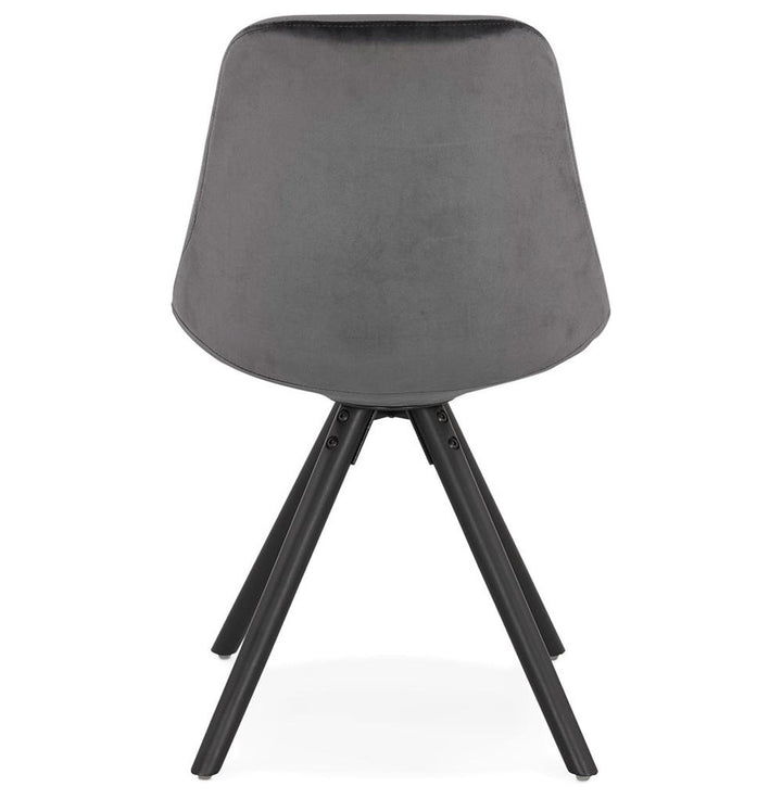 Designer Stuhl mit grauem Samt - 3 cm Polsterung für lange Sitzdauer von Kadima Design_