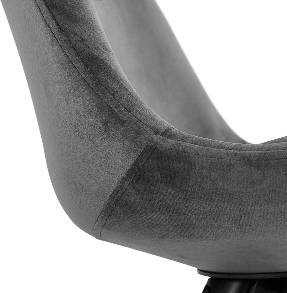 Samtsessel in Grau - 40 cm Sitztiefe für perfekte Sitzposition von Kadima Design_