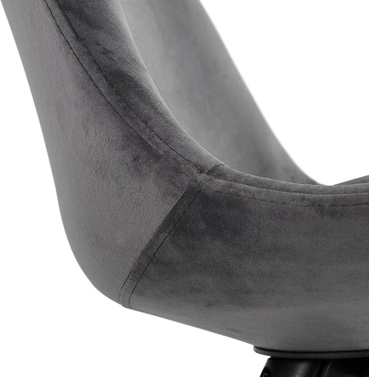 Samtsessel in Grau - 40 cm Sitztiefe für perfekte Sitzposition von Kadima Design_