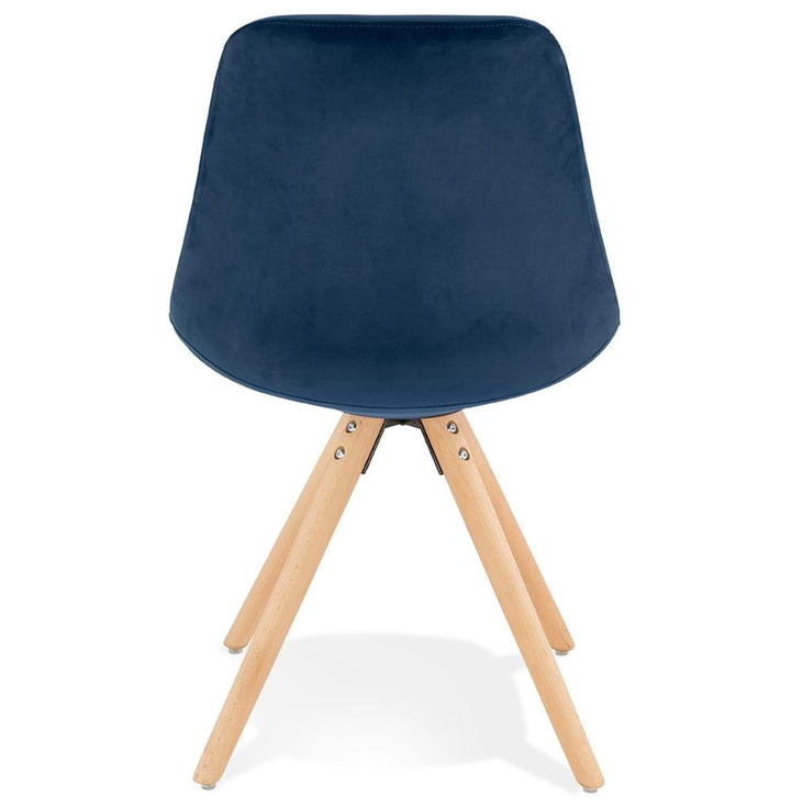 Küchenstuhl in Blau - 3 cm Polsterung mit hellem Gestell von Kadima Design_