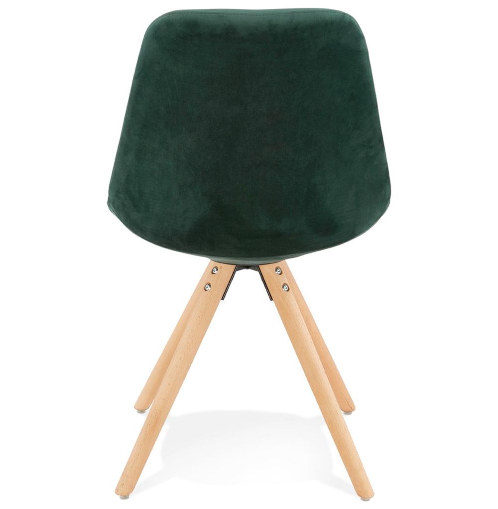 Grüner Retrosessel - Naturholzbeine mit 44 cm breiter Sitzfläche von Kadima Design_