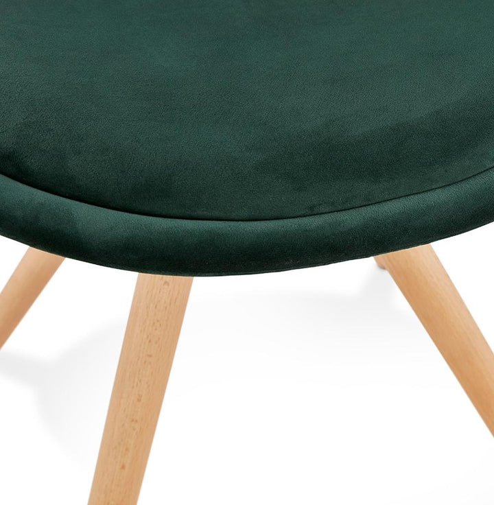 Polstersessel Grün - 40 cm Sitztiefe mit hellen Buchenholzbeinen von Kadima Design_