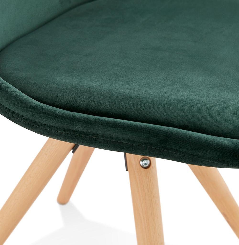 Küchensessel in Grün - Retro Design mit hellem Holzgestell von Kadima Design_