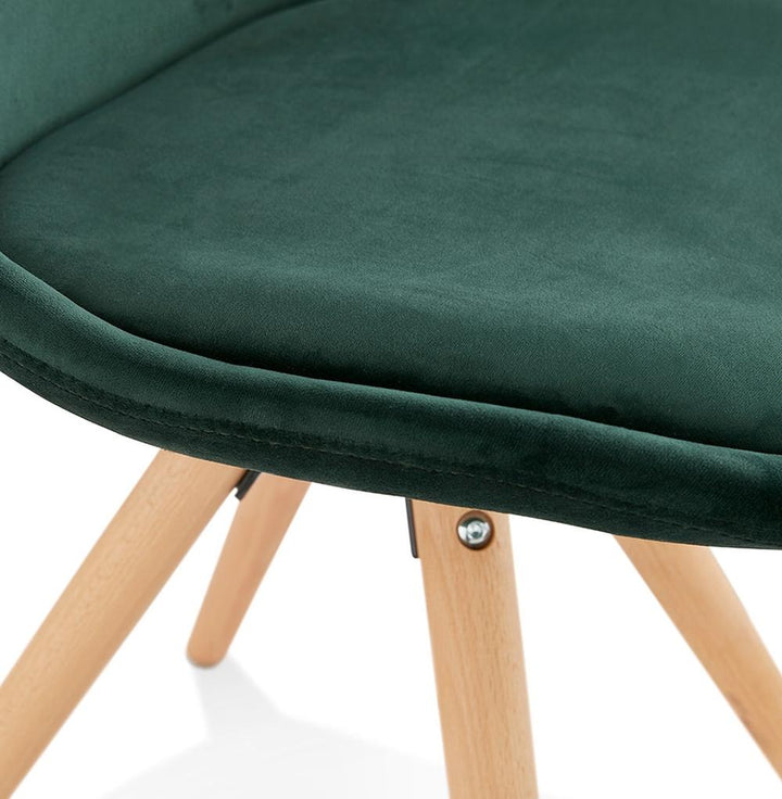 Küchensessel in Grün - Retro Design mit hellem Holzgestell von Kadima Design_