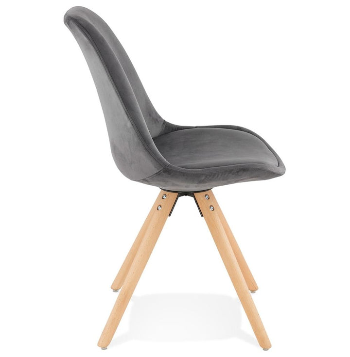 Polsterstuhl Grau - helles Buchenholzgestell für elegantes Ambiente von Kadima Design_