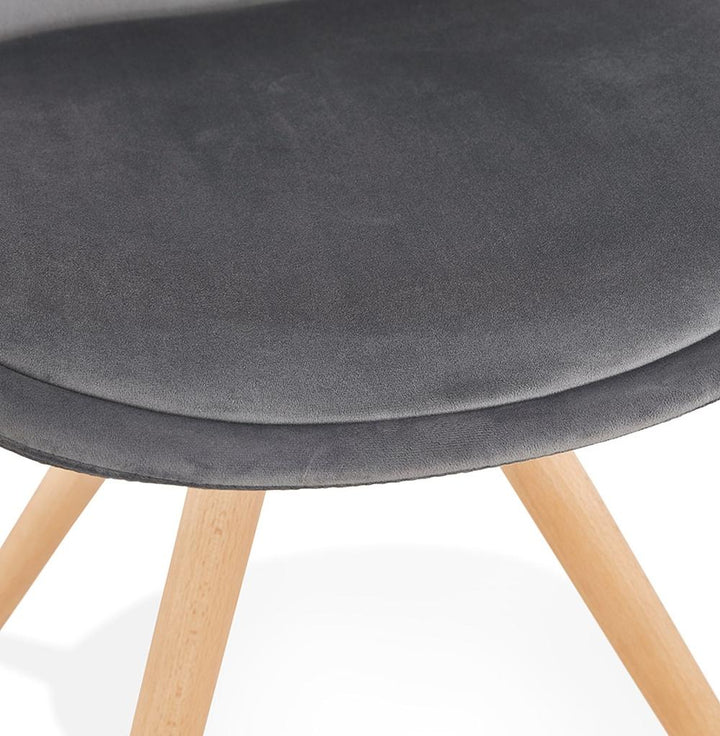 Esszimmerstuhl Grau - skandinavisches Design mit Naturholzgestell von Kadima Design_