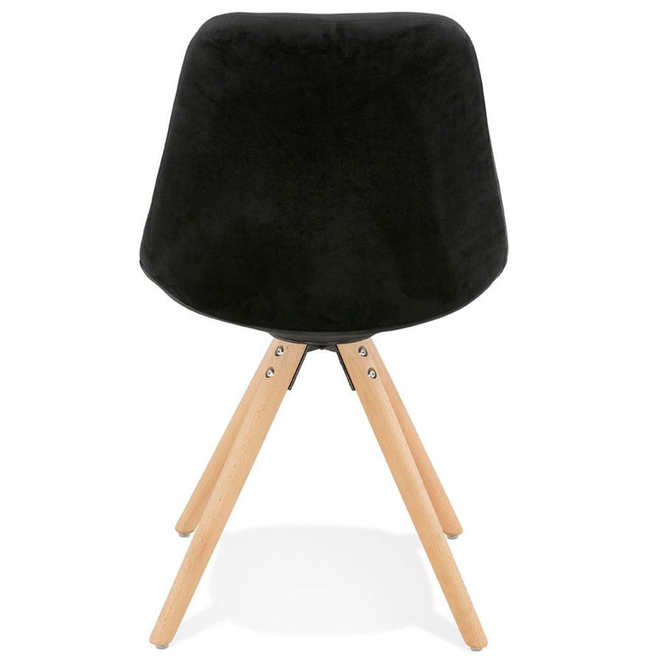 Küchenstuhl in Schwarz - 3 cm Polsterung mit hellem Gestell von Kadima Design_