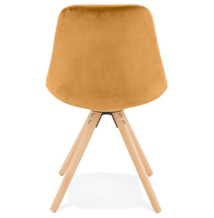 Küchenstuhl in Senfgelb - 3 cm Polsterung mit hellem Gestell von Kadima Design_