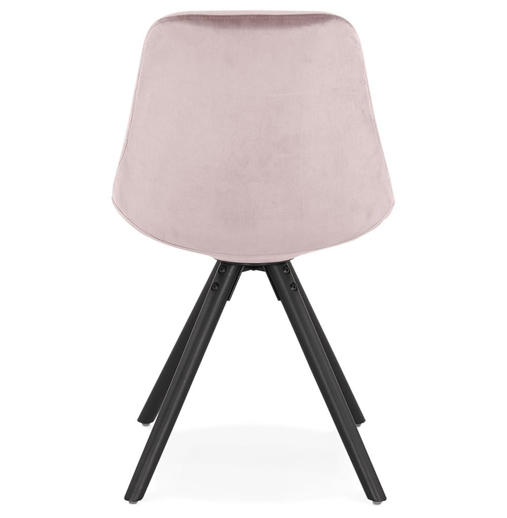 Küchenstuhl in Rosa - 3 cm Polsterung mit schwarzem Gestell von Kadima Design_