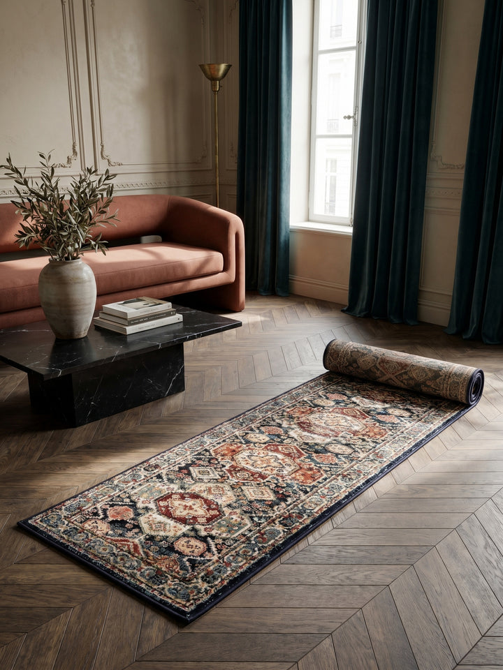 Teppich Blau Läufer Editorial Styling_