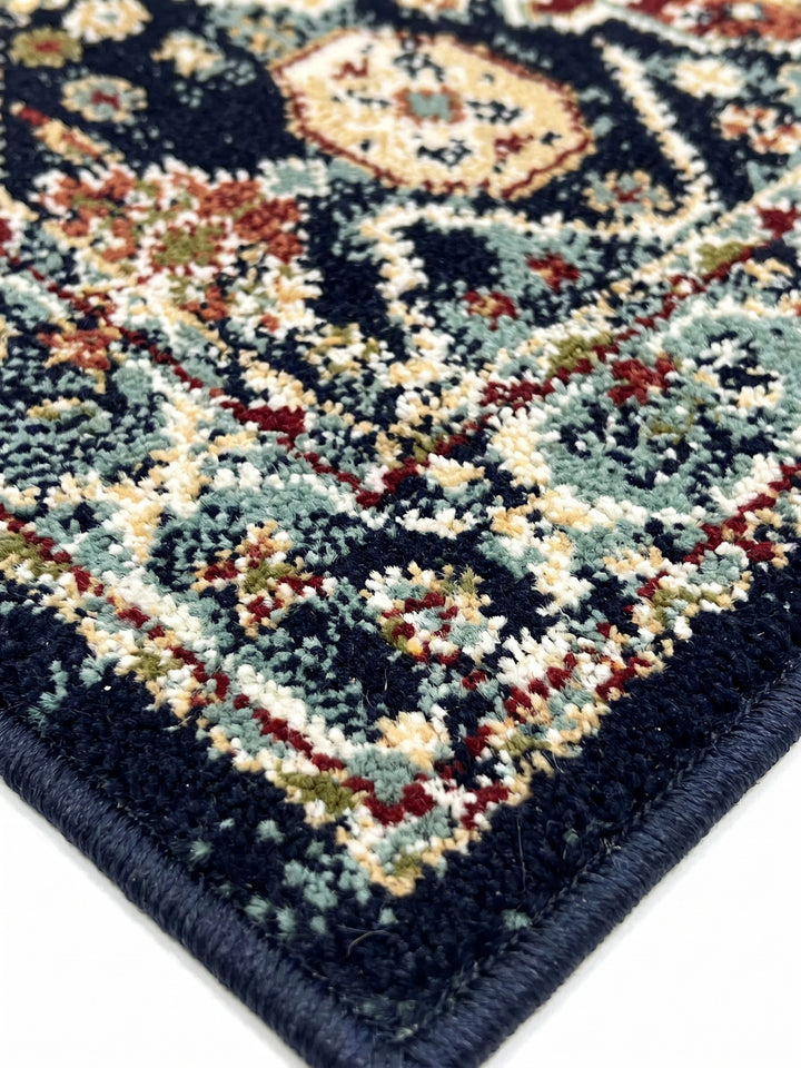 Teppich Blau Farbdetail Muster_
