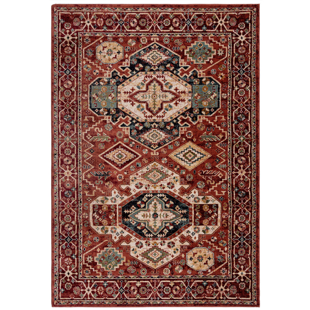 Teppich Kurzflor Vintage Geometrisch - Wohnzimmer_Rechteckig_