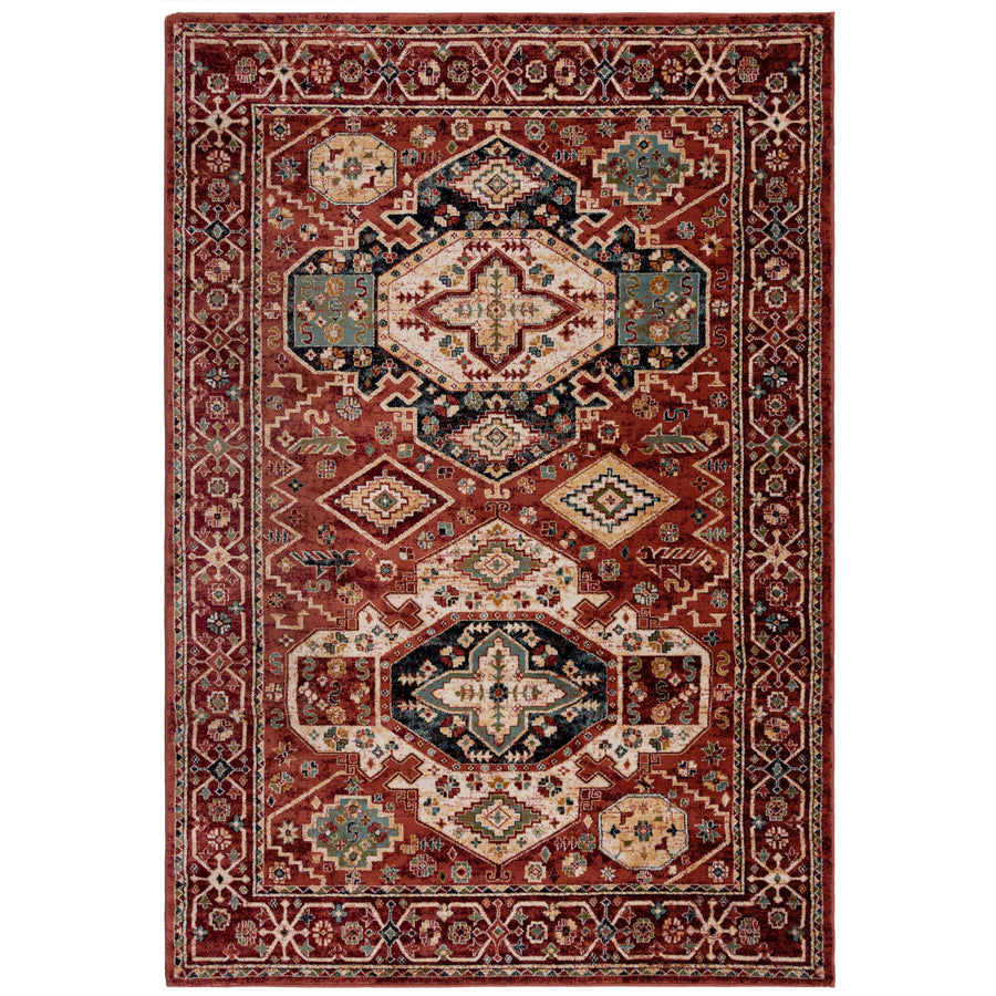 Teppich Kurzflor Vintage Geometrisch - Wohnzimmer_Rechteckig_