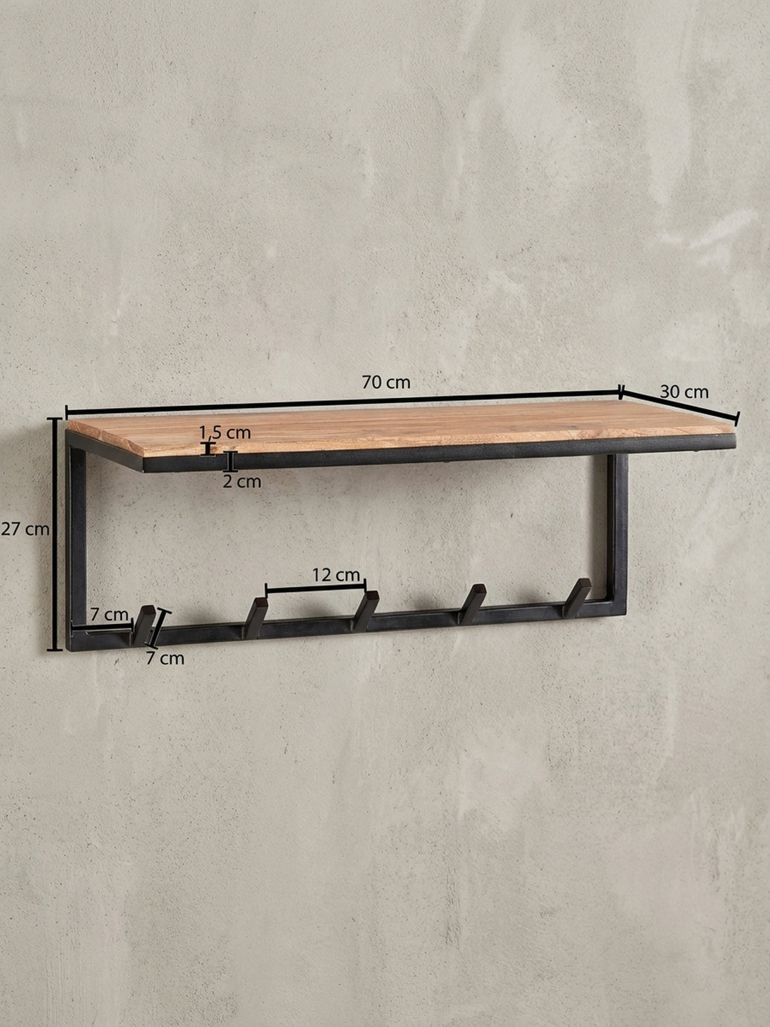 Wandregale Akazie Massivholz Design Möbel_