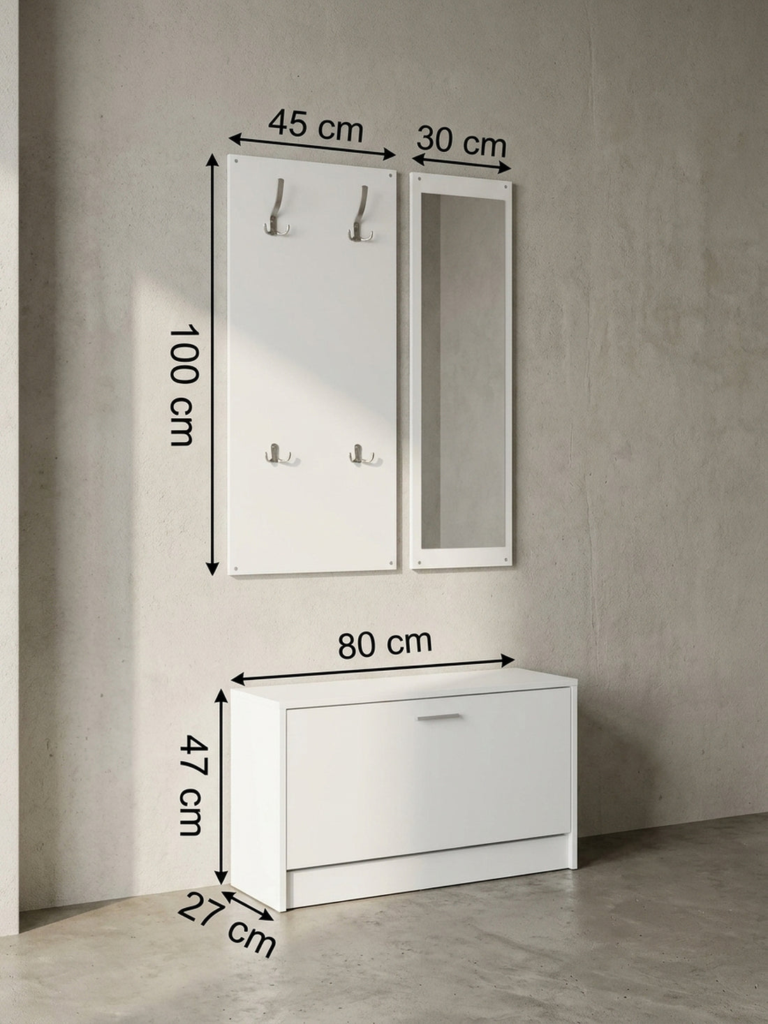 Moderne Wandgarderobe