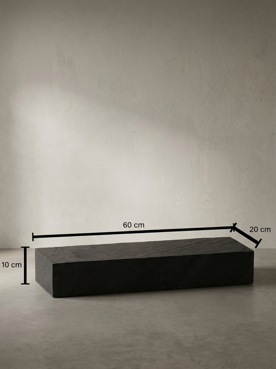 Maßzeichnung GUADALEST – 60x20x10 cm