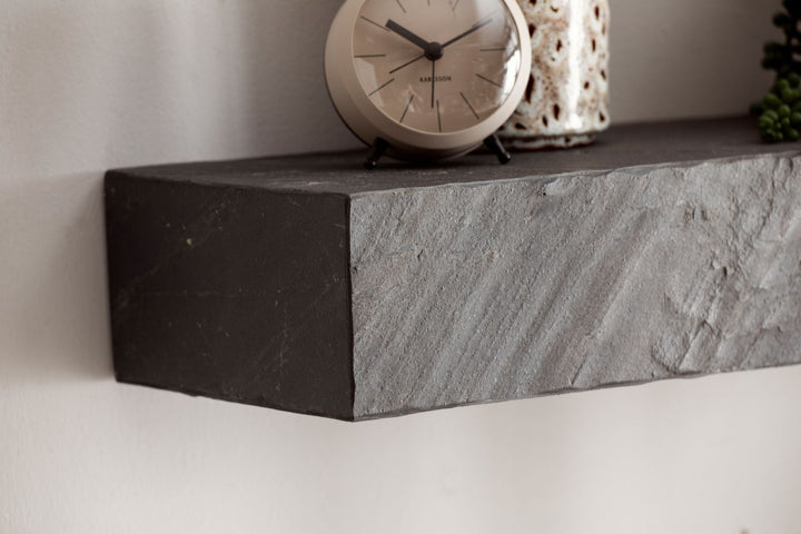 Wandregal Mango Massivholz Steinoptik Rechteckig Modern