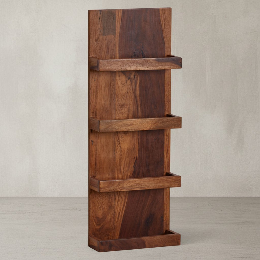 Sheesham Massivholz Wandregal_ Nachhaltiges_ handgefertigtes Regal - KADIMA DESIGN_Größe_ 30x10x80 cm_