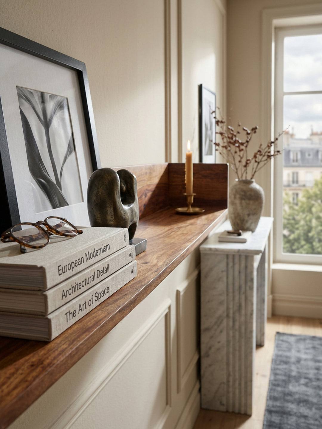 Modernes Sheesham-Massivholz Wandregal_ Stilvolle Aufbewahrung - KADIMA DESIGN_Größe_ 120x20x15 cm_